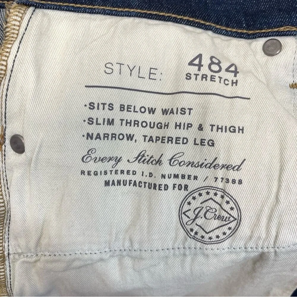 J Crew 484‎ Slim-fit stretch Jeans in medium wash